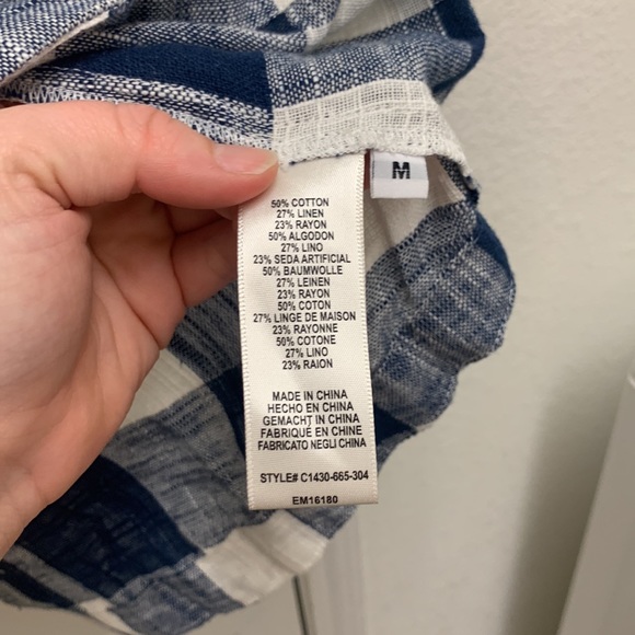 Anthropologie Gingham Cotton Top - Picture 4 of 4